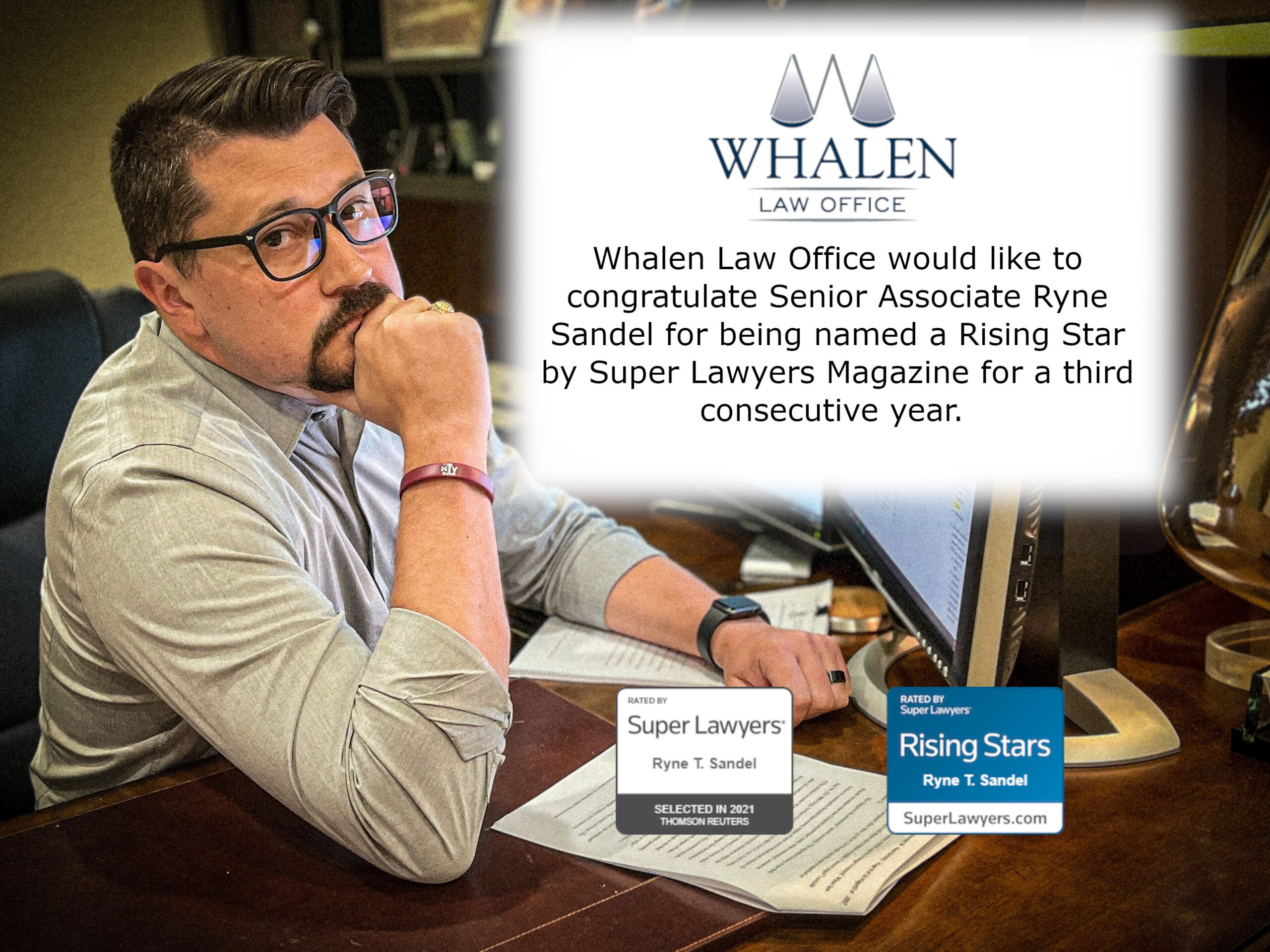 Ryne Sandel named a Rising Star by Super Lawyers Magazine (3rd consecutive year)