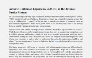 Adverse Childhood Experiences (ACEs) in the Juvenile Justice System