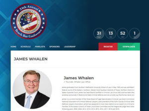 James Whalen to join a distinguished panel of judges discussing “Preserving Error at Sentencing”